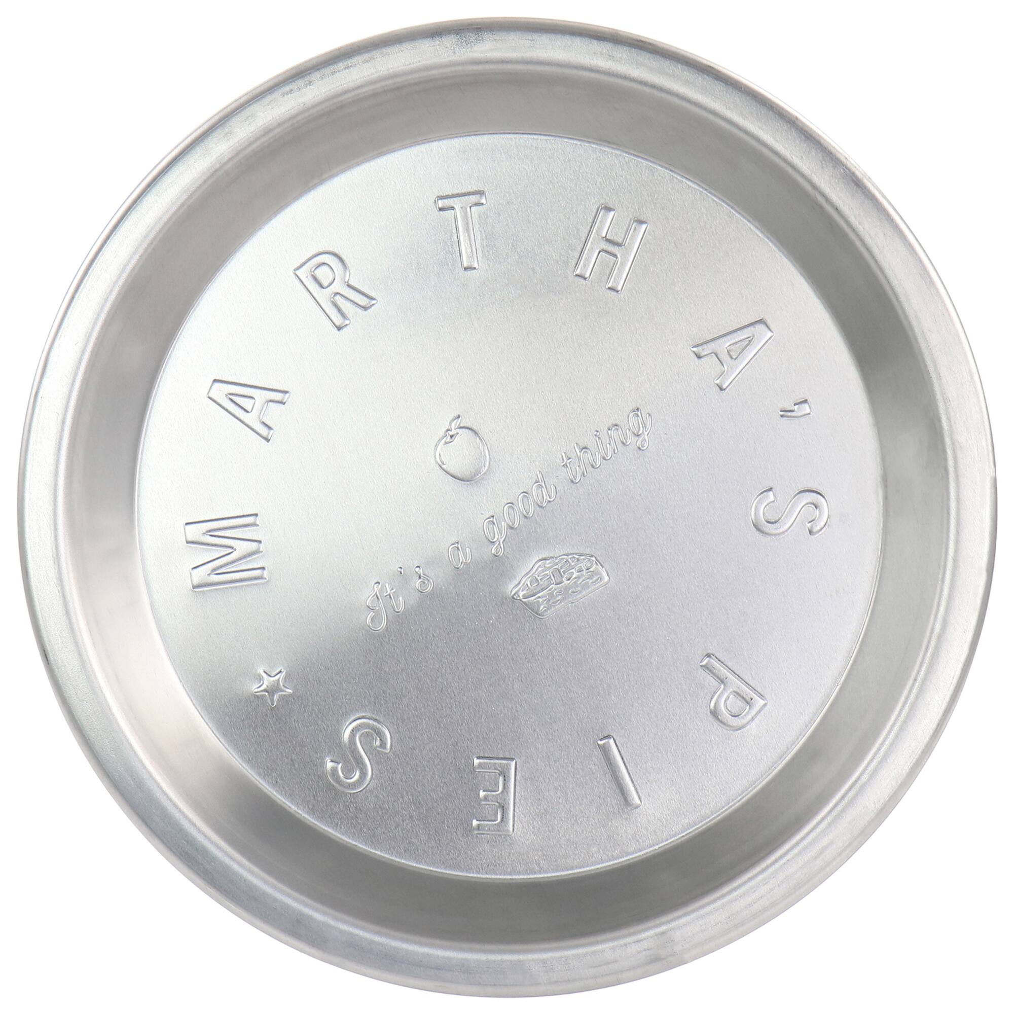 Martha Stewart Silver 9" Round Embossed Aluminum Pie Pan